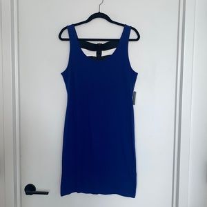 Forever 21 Plus Size Curve Blue Bodycon Cage Dress
